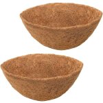 2 demi - ronds doublure en fibre coco 35cm, doublure remplacement fibres coco pour panier suspension, ...
