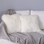 Ineasicer 2pcs housse de coussin, fausse fourrure deluxe décoratif canapé chambre lit super doux peluche ... Ineasicer 2pcs housse de coussin, fausse fourrure deluxe décoratif canapé chambre lit super doux peluche ...