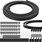 Ineasicer 5 m support rail de rideau de plafond flexible, pliable tringle � rideaux avec montage accessoire, ...