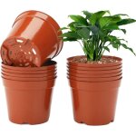 Ineasicer 50 pices 10cm pot pour semis, pot de fleurs plastique plante exterieur, pot rempotage, godets ...