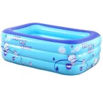 Ineasicer - baignoire gonflable - pour b�b� - pliable et durable, pvc, bleu, 120x70x38cm
