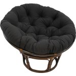Ineasicer - grand coussin de chaise rond noir, coussin de chaise suspendu en rotin pais pour l'extrieur ...