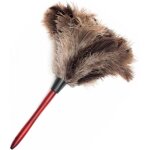 Plumeau nouveau plumeau doux antistatique plume d'autruche naturelle manche en bois plumeau pour dpoussirer ...