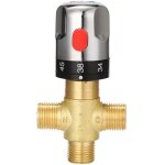 Ineasicer - robinet mitigeur thermostatique en laiton plaqué argent durable, contrôle de la température, ... Ineasicer - robinet mitigeur thermostatique en laiton plaqué argent durable, contrôle de la température, ...