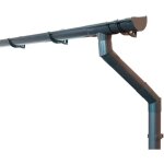 Kit de gouttires pour abri de jardin 100mm, carport, terrasse, gouttire en pvc pour toit en appentis, ...