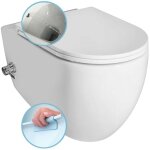 Sapho - infinity - wc suspendu avec douchette de bidet, rimless, blanc 10nfs1005i Sapho - infinity - wc suspendu avec douchette de bidet, rimless, blanc 10nfs1005i