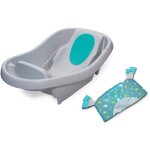Ingenuity - baignoire bb, grand confort, extra - large avec porte bb en tissu doux, coussins de siege, ...
