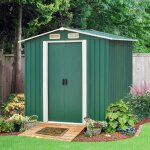 [jamais utilis]inhhub abri de stockage pour jardin mtal vert 204 x 132 x 186 cm