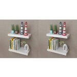 Furniture limited - �tag�res murales 4 pcs blanc 40 cm