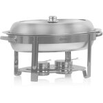 Mahlzeit inox chafing dish ovale 5 litres avec fenêtre, chauffe - plats pour buffet catering Mahlzeit inox chafing dish ovale 5 litres avec fenêtre, chauffe - plats pour buffet catering
