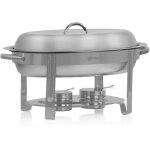 Inox chafing dish ovale 5 litres, rcipient chauffant, chauffe - plats pour buffet catering party - mahlzeit ...