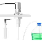 Inox distributeur savon cuisine, distributeurs de savon et lotion, encastrable pompe de liquide, ensemble ...