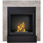 Viva - insert bio - thanol avec manteau simple 90x96x35cm bton
