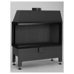 Azura home design - insert  bois d'angle heatro 81l / p noir - 92cm - gauche