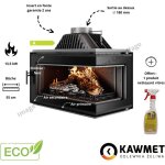 Insert à bois d'angle vitre droite w16 pb black eco 13, 5 kw kawmet Insert à bois d'angle vitre droite w16 pb black eco 13, 5 kw kawmet
