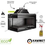 Insert à bois d'angle vitre gauche w16 lb black 13, 5 kw kawmet Insert à bois d'angle vitre gauche w16 lb black 13, 5 kw kawmet