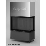 Azura home design - insert à bois d'angle volcano 2l / path noir 86 cm - droit Azura home design - insert à bois d'angle volcano 2l / path noir 86 cm - droit