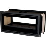Bronpi - insert  bois double face canalisable raccordable cairo 110d 16 kw foyer en vermiculite - avec ...