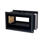 Insert  bois double face canalisable raccordable - bronpi cairo 90d 14 kw foyer en vermiculite - sans ...