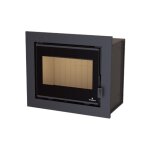 Bronpi - insert à bois ventilé canalisable florida 14 kw porte fonte - avec vitre sérigraphiée noire Bronpi - insert à bois ventilé canalisable florida 14 kw porte fonte - avec vitre sérigraphiée noire