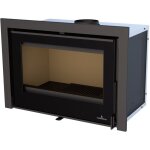 Bronpi - insert  bois ventil canalisable rioja 13 kw porte fonte - avec vitre srigraphie