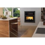 Insert à bois ventilé canalisable avec four - bronpi denver 15 kw porte fonte - avec vitre sérigraphiée ... Insert à bois ventilé canalisable avec four - bronpi denver 15 kw porte fonte - avec vitre sérigraphiée ...