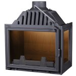 Insert cheminée charlotte noir 13kw vitre à droite Insert cheminée charlotte noir 13kw vitre à droite