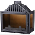 Insert cheminée eliott - noir 15kw vitre à droite Insert cheminée eliott - noir 15kw vitre à droite