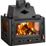 Insert de chemine prity 3c 16 kw a + porte en fonte 200 mm