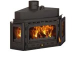 Insert chemine prity atc ? 14, 2 kw a + 200 mm xl porte en fonte