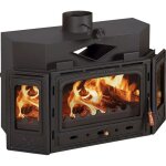 Insert de chemine prity tc 16 kw a + porte fonte 200 mm 150 kg