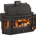 Insert de chemine prity tc w28 33, 3 kw porte fonte rservoir 33 l