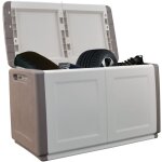 Intec - coffre de rangement extrieur 230l malle de jardin beige / taupe 96 x 53 x h57cm poignes de ...