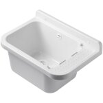 Intec - lavabo mural en rsine blanc 50 x 32 cm vasque suspendue anti - chocs - evier lave - mains salle ...