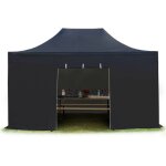 Toolport - 3x4, 5 m tente pliante - acier, côtés sans fenêtre, noir Toolport - 3x4, 5 m tente pliante - acier, côtés sans fenêtre, noir
