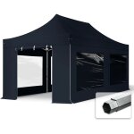 Toolport - 3x6 m tente pliante - alu, côté panoramique, noir Toolport - 3x6 m tente pliante - alu, côté panoramique, noir
