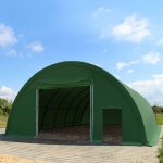 Toolport - 9, 15x12 m tunnel (châssis 2 m), h. 4, 5 m, pe 1400, vert foncé Toolport - 9, 15x12 m tunnel (châssis 2 m), h. 4, 5 m, pe 1400, vert foncé
