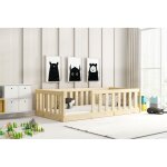Interbeds - lit enfant bella 86x165 dim. matelas 80x160 style montessori ? au sol - barri�re de s�curit� ...