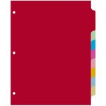 Intercalaires en plastique � onglets multicolores avec pochettes avant flexibles pour classeur � 3 anneaux, ...