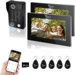 Interphone vidéo 2 unités, écran tactile 7 pouces avec système de sonnette filaire 1080p, prend en charge ... Interphone vidéo 2 unités, écran tactile 7 pouces avec système de sonnette filaire 1080p, prend en charge ...