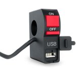 Interrupteur d'allumage cc 12 v pour moto - �tanche � la poussi�re - bouton poussoir - guidon avec chargeur ...
