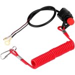Interrupteur d'arrt de moteur hors - bord universel de bouton12v, ?interrupteur d'arrt w / longe cordon ...