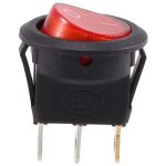 Interrupteur bascule bipolaire on / off rouge 3 broches 220v ac