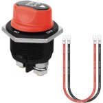 Interrupteur de batterie 12v 200 32vdc max mini avec 6awg c�ble 50cm on - off batterie isolement interrupteur ...