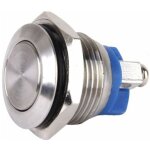 Un interrupteur � bouton - poussoir instantan� argent� de 16 mm, adapt� aux sonnettes, bateaux et voitures, ...