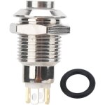 Interrupteur � bouton - poussoir m�tallique 10 mm �tanche � verrouillage automatique avec voyant lumineux ...