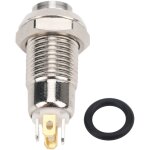 Interrupteur � bouton - poussoir momentan� 8 mm �tanche avec voyant lumineux 3 v bleu