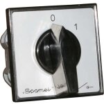 Interrupteur  cames 16 a, inverseur de sens de rotation l - 0 - p, mont sur panneau, face avant grise, ...