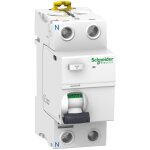 Interrupteur diffrentiel 30ma 40a bipolaire type a - 2 modules - bornes alignes - schneider acti9 iid ...