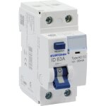 Interrupteur diffrentiel 63a 1p + n 30ma connexion haut / bas vis classe ac nf (23763)